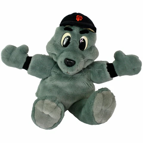 Vntg San Francisco Giants Baseball Mascot LOU SEAL 11" Hand Puppet Plush RARE Cover