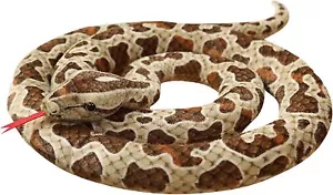 Realistic Animal Stuff Snake, 78 Inch Long Stuffed Plush Brown - Picture 1 of 2