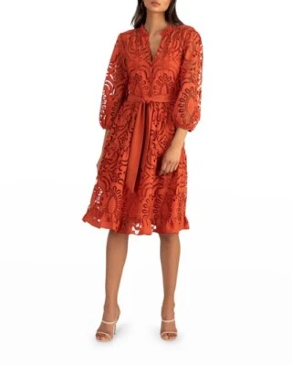 Nuevo Vestido Shoshanna Pia Blusa Manga Ojales En Caqui 6 Foto 1 de 4