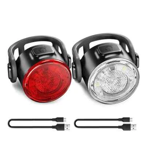 USB Wiederaufladbares Fahrradlicht Mini Warn Rücklicht LED Wasserdicht Highlight - Bild 1 von 27