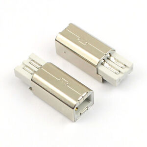 20Pcs USB 2.0 Type B 4 Pin Male Solder Plug Connector Socket For Printer Port