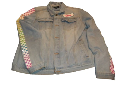 Chaqueta Jean Good Vibes, No Bad Vibes RUE+ Talla 1X Foto 1 de 2