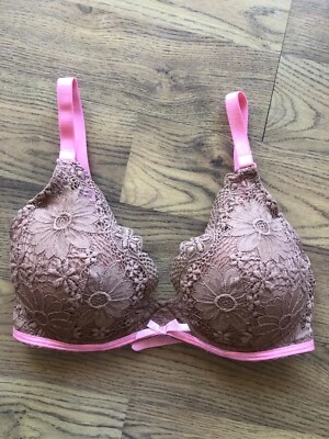 sujetador cosabella marrón y rosa 32 d suave usado  Foto 1 de 3