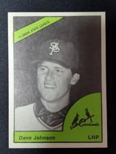 1978 TCMA St. Petersburg Cardinals Minor League Dave Johnson M1