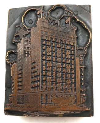 Printing Letterpress Printers Block Old Tall Building - Image 1 of 2