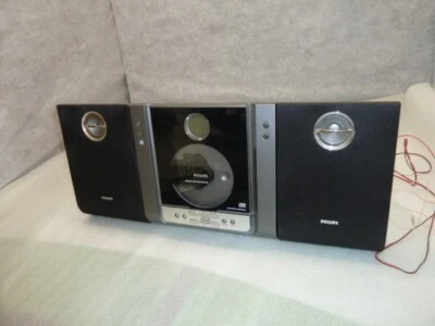 PHILIPS MC235B/37 Micro Home System Shelf CD Player AM FM Radio W/Speakers - Image 1 of 2