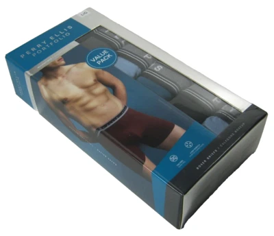 Трусы-боксеры мужские Perry Ellis 6 из микрофибры большие (36–38) черные/серые/синие - Изображение 1 из 3