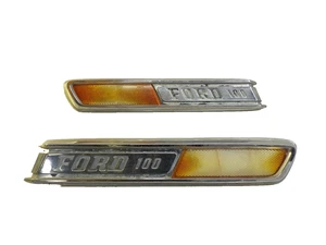Vintage OEM Ford F-100 Hood Side Emblems 1968-1972 Pickup Left Right - Picture 1 of 10