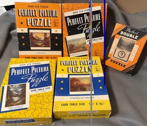 Lot Perfect Picture Puzzle Vintage über 375/275 Teile USA alle gezählt - Bild 1 von 17