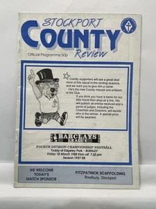Stockport County Official Programme Review 1987-88 Vintage Football - Bild 1 von 4