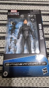 MARVEL LEGENDS SPIDERMAN 3 FIGURE MOC SERIES IN HAND TOBY MCGUIRE BLACK COSTUME - Picture 1 of 2