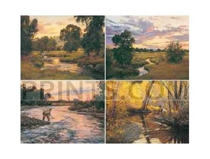 Lee Stroncek Angler's Solitude 4 Print Suite Signed Open Edition - Picture 1 of 1