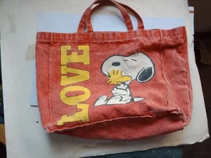 1958 PEANUTS LOVE SNOOPY WOODSTOCK TOTE BAG - Picture 1 of 8