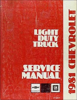 Manuale Di Riparazione OEM Per Pickup Blazer Suburban Van Chevy Truck 1981 - Immagine 1 di 2