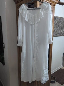 April Cornell viktorianisches langes Nachthemd Damen groß top 1x getragen - Bild 1 von 10