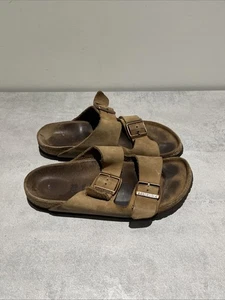 Birkenstocks Arizona Brown 2-Strap Sandals Size 38 - Picture 1 of 8