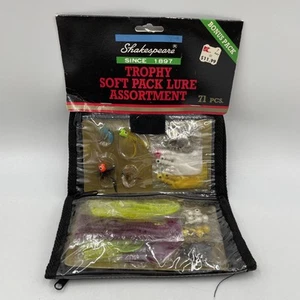 Surtido de señuelos de pesca vintage trofeo Shakespeare paquete suave 71 piezas - Imagen 1 de 7