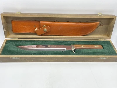 Puma 6356 1987 ciervo genuino hecho a mano Bowie original con funda en caja OMP Foto 1 de 4