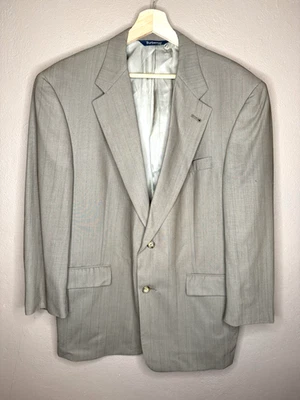 Blazer Burberry's Vintage Para Hombre Gris Claro/Beige Talla 40S 100% Lana Clásico Foto 1 de 4