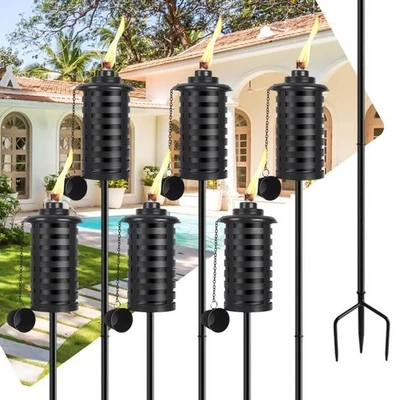 ZSZMFH 6 шт. металлический фонарь для улицы, 16 унций открытый металлический фонарь сад - Изображение 1 из 4