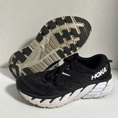 HOKA One One Gaviota 4 Womens 8D Black White Running Shoes Stability Athletic - Image 1 of 4