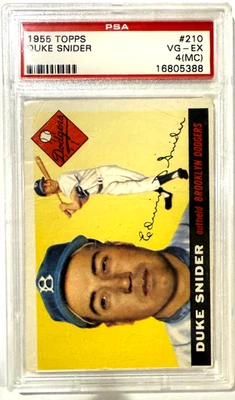 1955 Topps - High # Duke Snider #210 PSA 4 MC 388 Foto 1 de 2