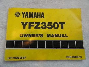 1986 1987 Yamaha YFZ350 Owners Manual YFZ 350 T - Bild 1 von 1
