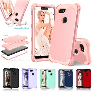 For Google Pixel 4 XL 3 3a XL Rubber Shock proof Heavy Duty Hard Back Case Cover - Picture 1 of 16