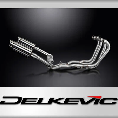 Honda CBR1000F FH-FX Hurricane 87-99 Full Exhaust 4-2 8" Round Stainless Muffler — 第 1/4 张图片