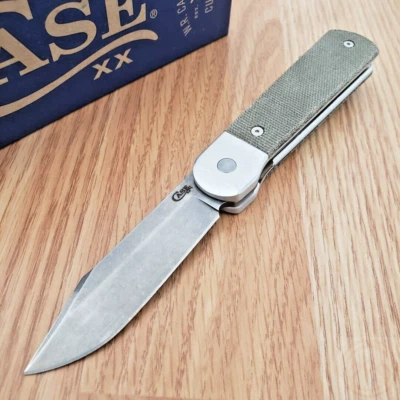 Case XX Longhouse 折叠刀 2.87 英寸 CPM-20CV 钢制刀片 Micarta 带铝 — 第 1/4 张图片