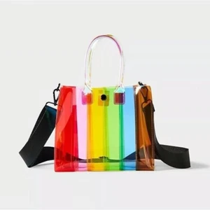 Transparent Rainbow Pride Mini Crossbody Handbag - Picture 1 of 4