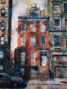Hold Out, 111 W. 13th Street - Poster Tim Saternow stampa artistica New York City 20x26 - Foto 1 di 1