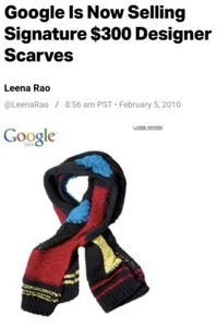 NWT 2010 Ohne Titel Google Designer Scarf By Flora Gill - Picture 1 of 4