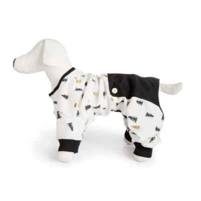 树印花宠物睡衣单件家庭睡衣圣诞假期狗 L 全新 — 第 1/4 张图片