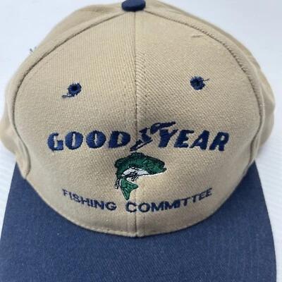 GOODYEAR 钓鱼委员会刺绣帽子米色蓝色 — 第 1/4 张图片