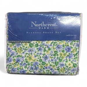 NorthCrest WARM Cotton Flannel Twin Sheet Set GINA FLORAL/CHECK - Picture 1 of 4