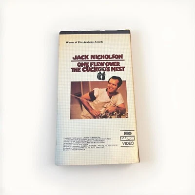 Rare VHS Cover One Flew Over the Cuckoo's Nest Jack Nicholson HBO Video Devito - Imagem 1 de 3