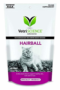 VetriScience Laboratories Hairball Digestive Support for Cats (60 Soft Chews)
