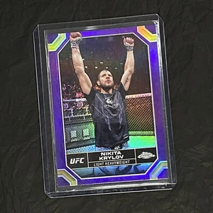 2024 TOPPS-CHROME UFC-PURPLE REFRACTOR-NIKITA KRYLOV - Bild 1 von 2