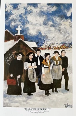 SAGA DE LOS CAJUNES GEORGE RODRIGUE = FIRMADA A MANO POR RODRIGUE = LE GRAND DERANGEMENT Foto 1 de 4