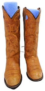 Texas Boot Co Mens Brown Embrodied Country/Western Boot 26368 USA Made Size 9M - Picture 1 of 24