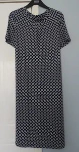 M&S Jersey Dress Knee Length Navy UK 14 Reg - Picture 1 of 10