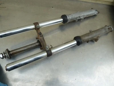 Front forks suspension lower triple CB500T Twin 75 76 Honda #O27 - Image 1 of 4