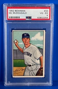 1952 Bowman Gil McDougald #33 Rookie RC PSA 4 - Picture 1 of 2