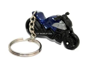 Custom Key chain Ducati Diavel motorcycle blue/black - Picture 1 of 1