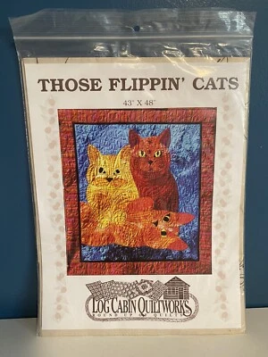 Quilt Pattern “Those Flippin' Cats" by June Jaeger & Log Cabin Quiltworks 43x48” - Image 1 of 4