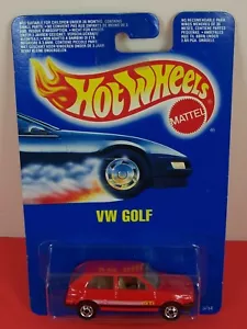 Hot Wheels - VW Golf GTi - Red - 1990 - Blue International Card - NOC - Picture 1 of 9