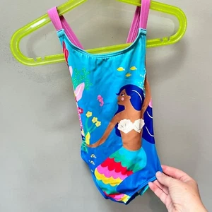 Mini Boden Cross Back Mermaid Bathing Suit - Size 2-3y - Picture 1 of 4