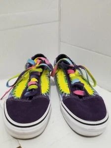 Vans Old Skool Men's 8.5 Tiedye sneakers Skateboarding shoes with tie dye laces  - Picture 1 of 6
