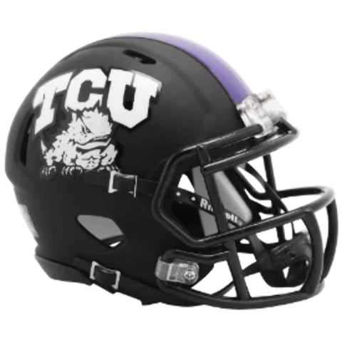 TCU Horned Frogs Full Size Speed Replica Football Helmet Matte Black - NCAA Cover